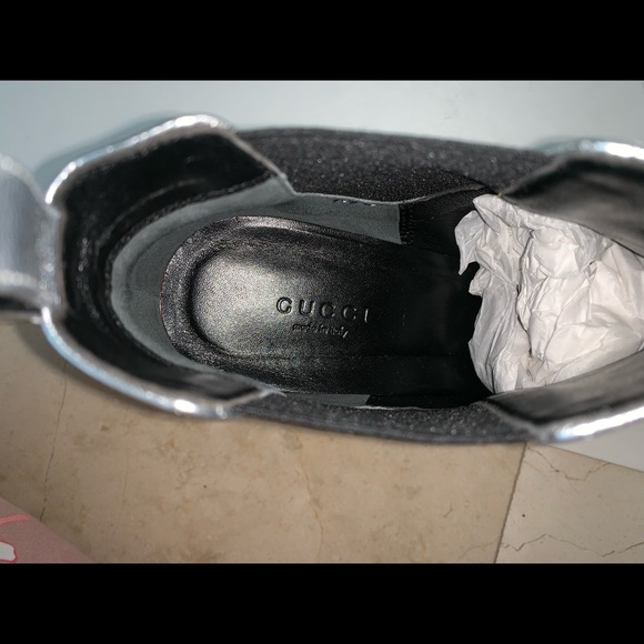 Gucci Silver Boots Pre Owned Size 38.5 - Picture 6 of 8